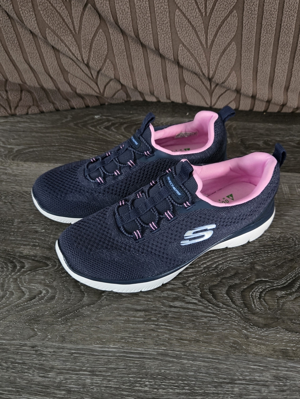 Skechers Women Blue Slip In Sneakers Casual Walking Shoes Comfortable Light Shoe
